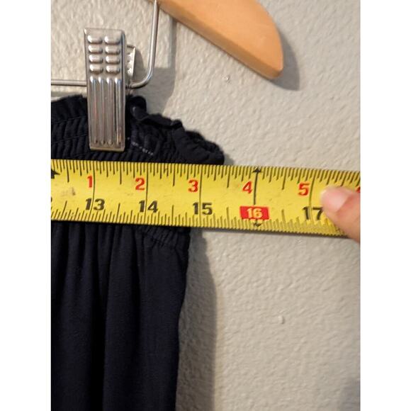 Cristina V Smocked Wide Leg Pants Womens M Pullon Drawstring Loose Flowy - Picture 6 of 9